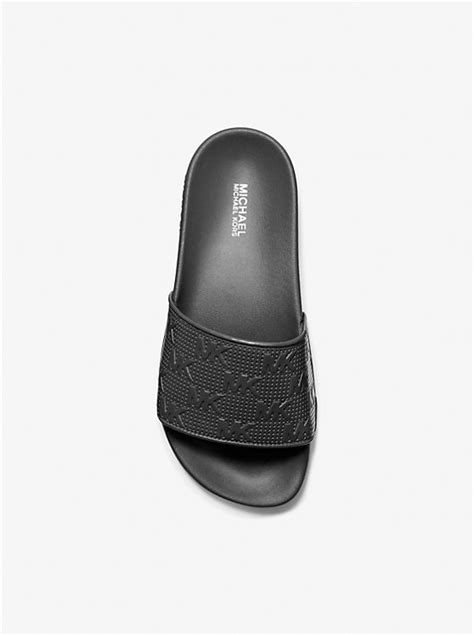 gilmore embossed slide sandals